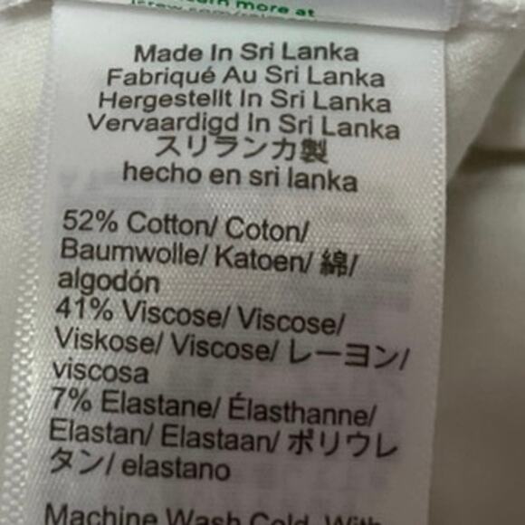 J.Crew Women's White Mid Rise Stretch Cropped Bootcut Flared Casual Pants Sz 00 - Picture 5 of 5